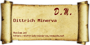 Dittrich Minerva névjegykártya
